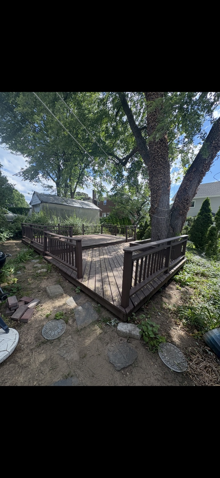 Refinished deck and railings
