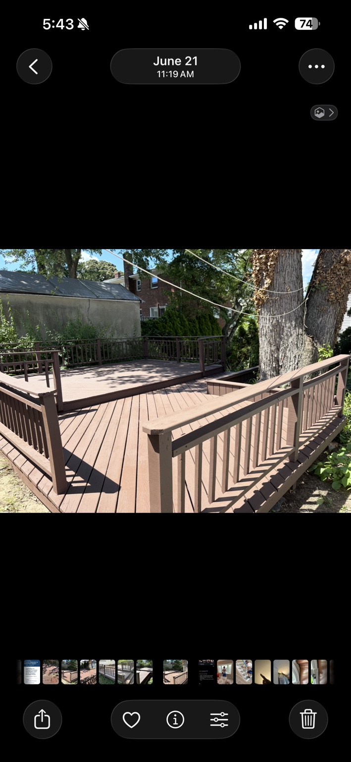Completed deck after refinishing